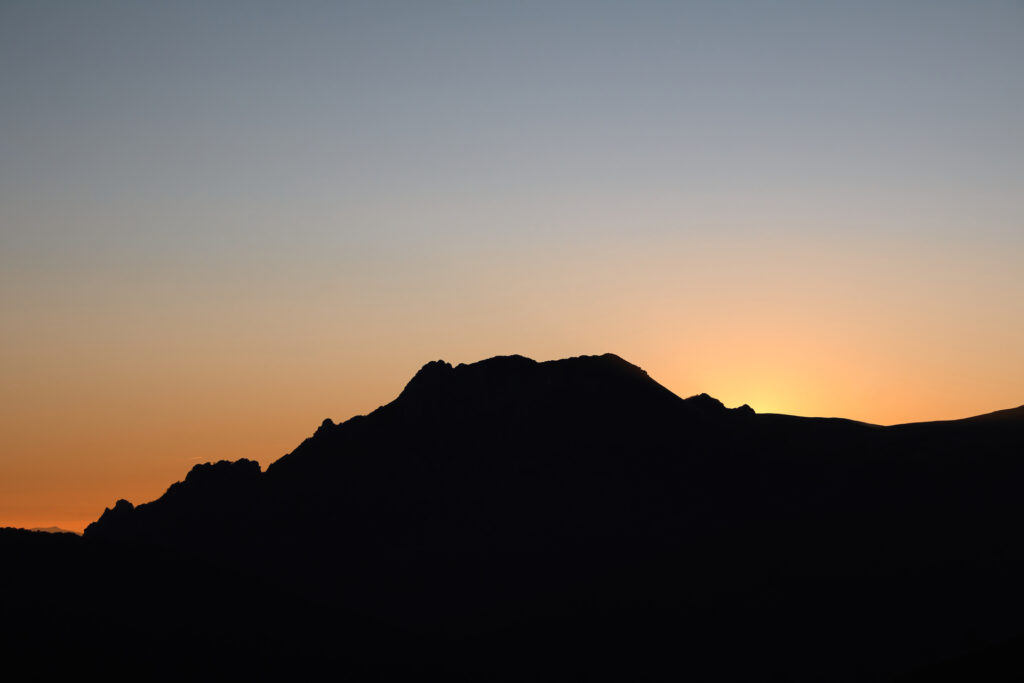 Tramonto in montagna