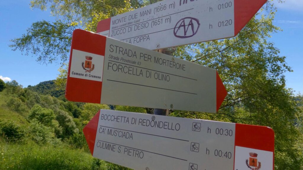 Indicazioni per Monte Due Mani