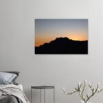 poster tramonto in montagna