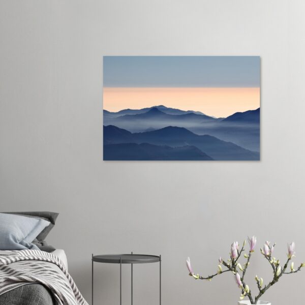 poster premium montagne e foschia