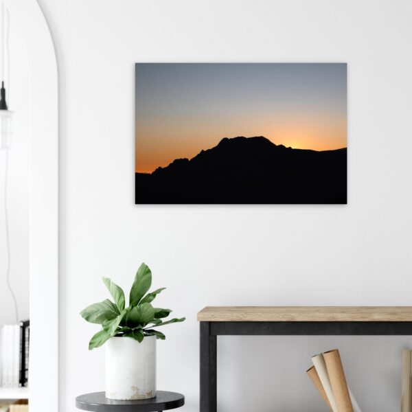 alluminio tramonto in montagna