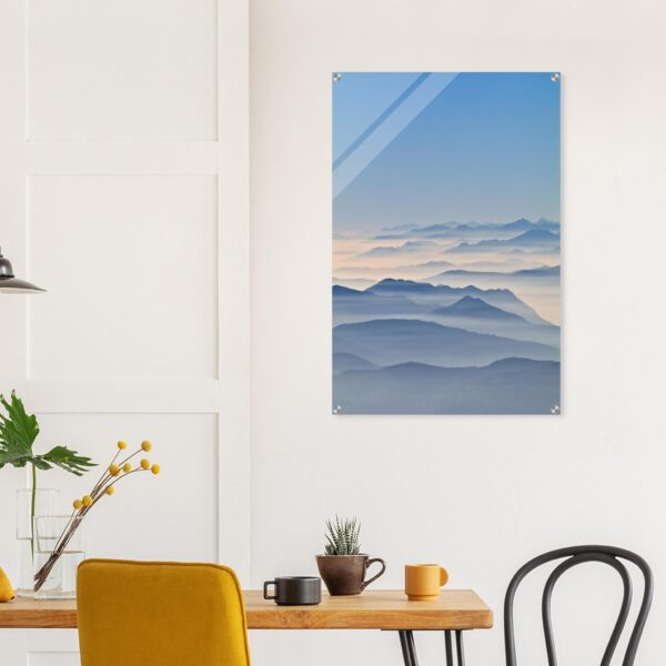 acrilico orizzonte dalla cima