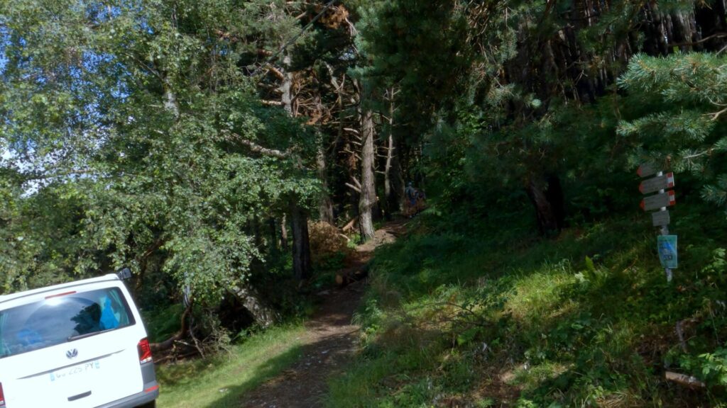 inizio sentiero nel bosco per Monte Berlinghera