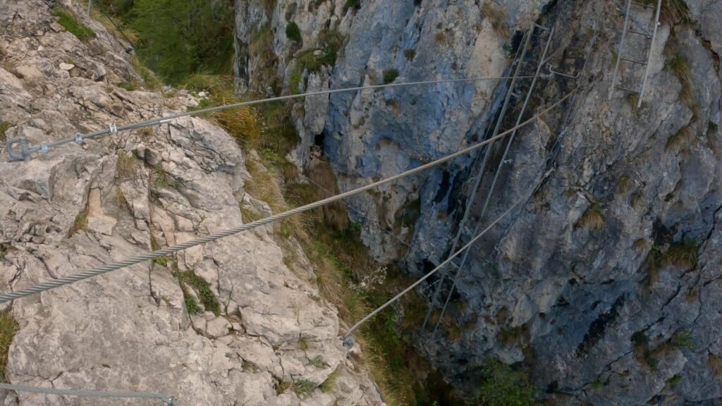 ponte con cavi via ferrata