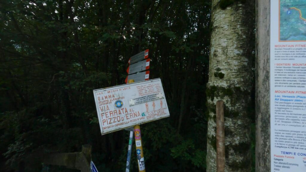 cartello indicazione via ferrata