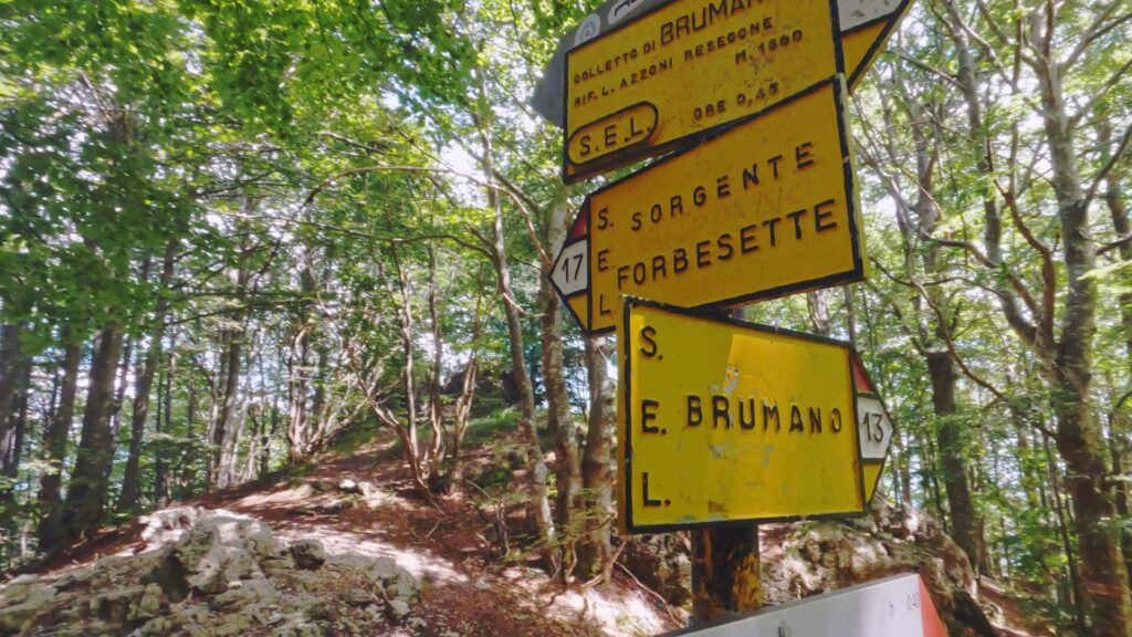 cartelli cai indicazioni Sorgente Forbesette