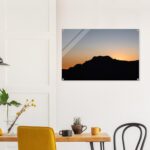 acrilico tramonto in montagna