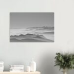 alluminio Orizzonte dalla cima in bianco e nero