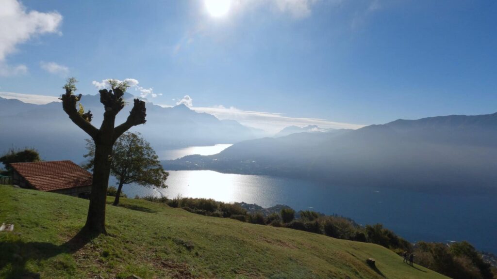 Primi panorami sul Lago di Como