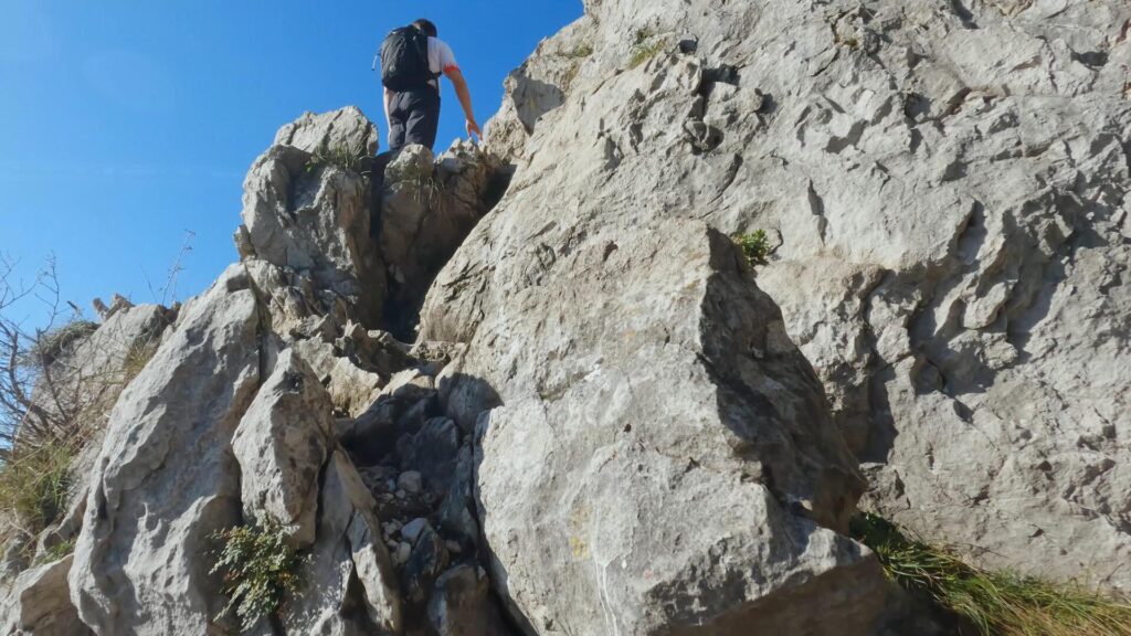 Ultimo tratto da arrampicare