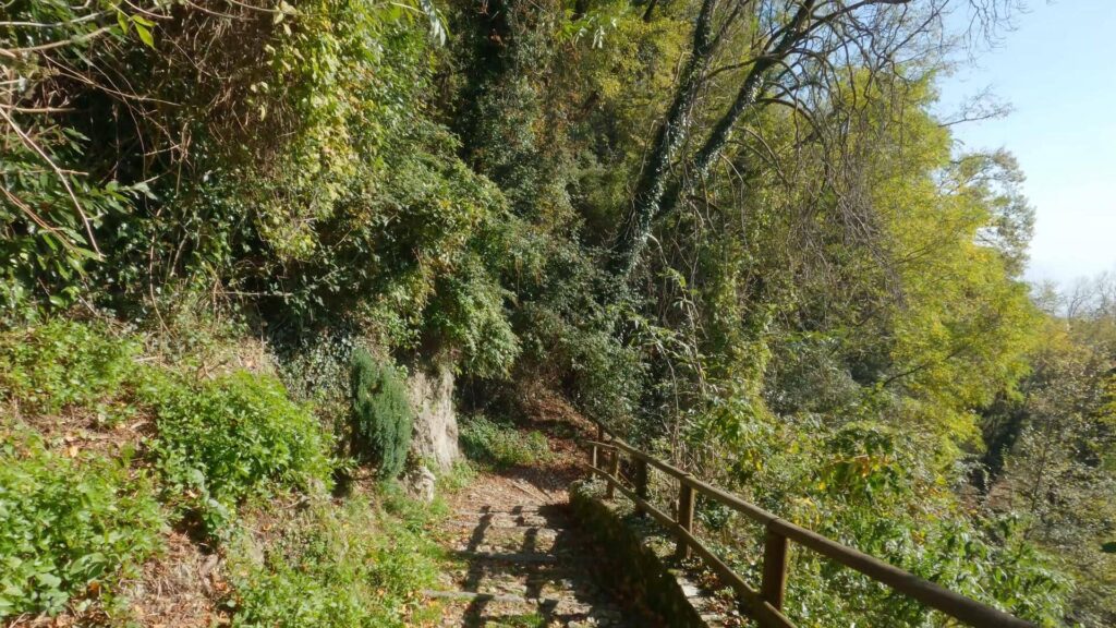 Sentiero in discesa dall'eremo