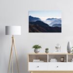 Stampa alluminio lago tra la nebbia