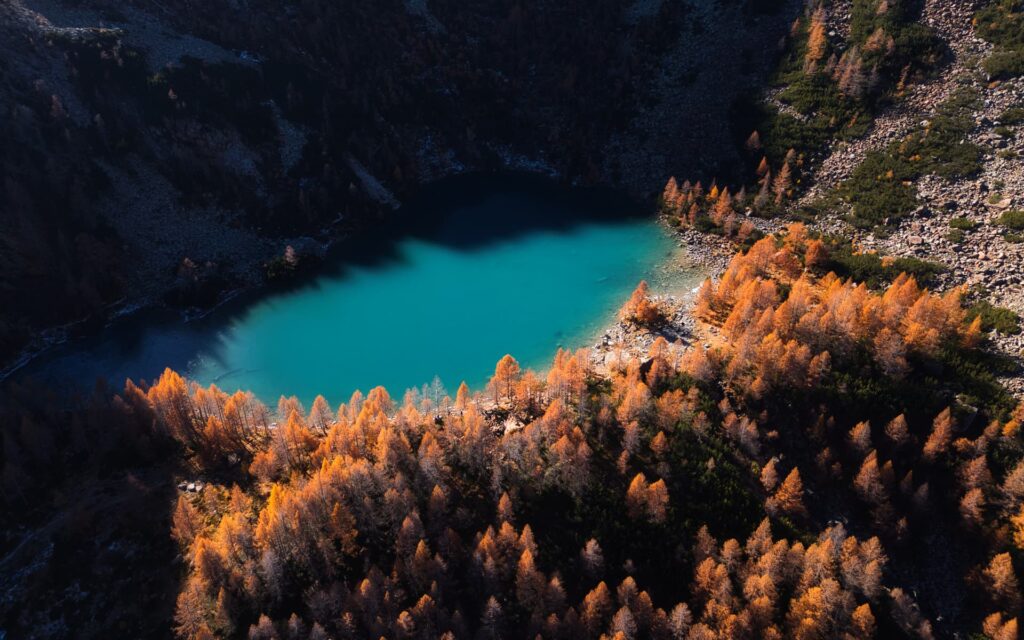 Lago Lagazzuolo dall'alto
