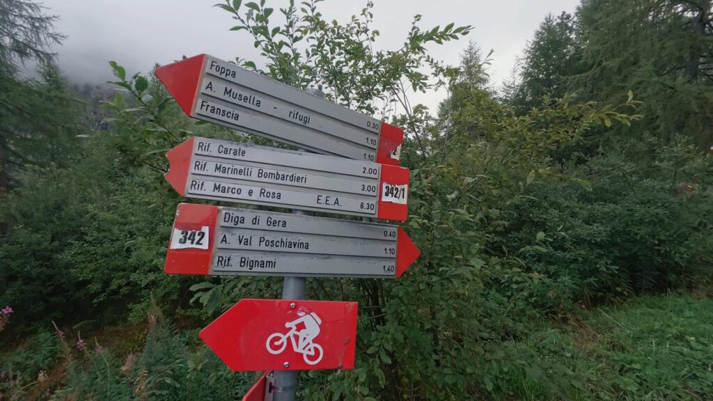 Indicazioni dal Rifugio Zoia