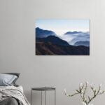 Poster lago tra la nebbia