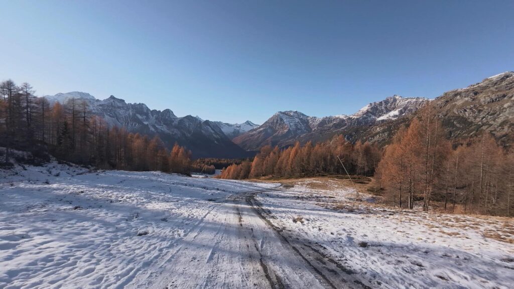 Piste da sci ritorno al Lago Palù