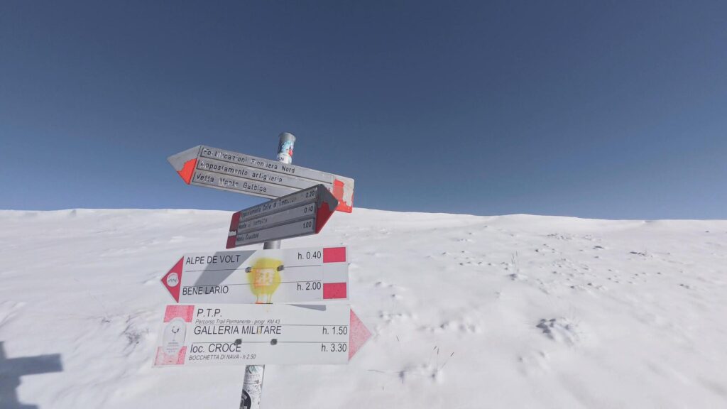 Indicazioni cima Tremezzo