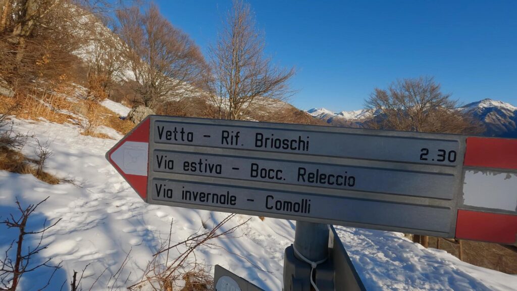 Indicazioni Rifugio Brioschi