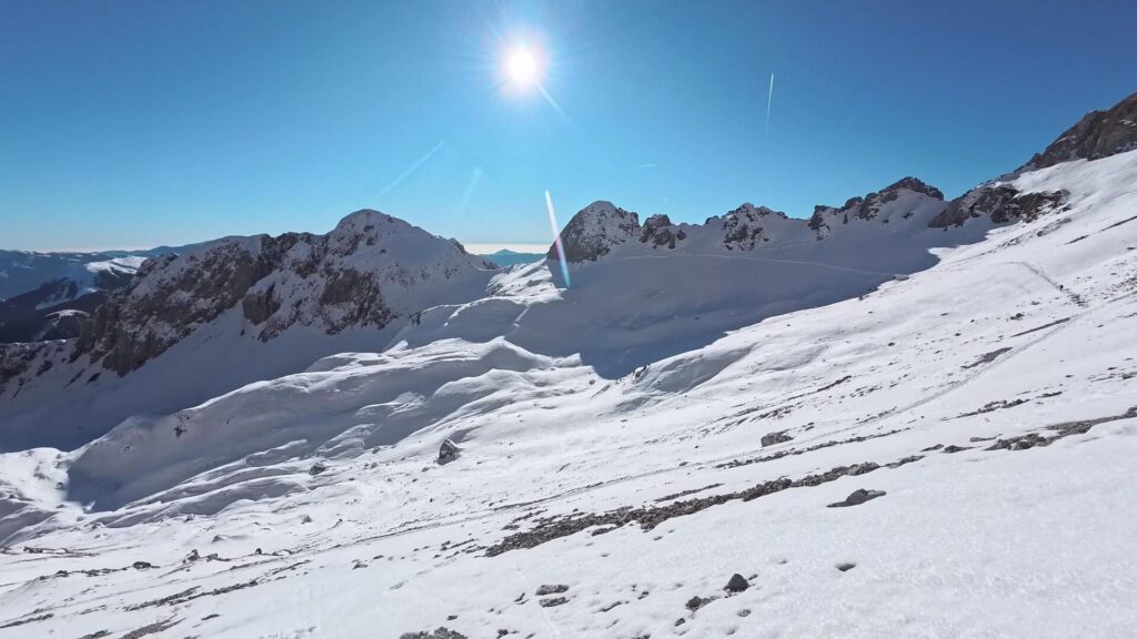 Panorama in discesa verso Bivacco città di Clusone