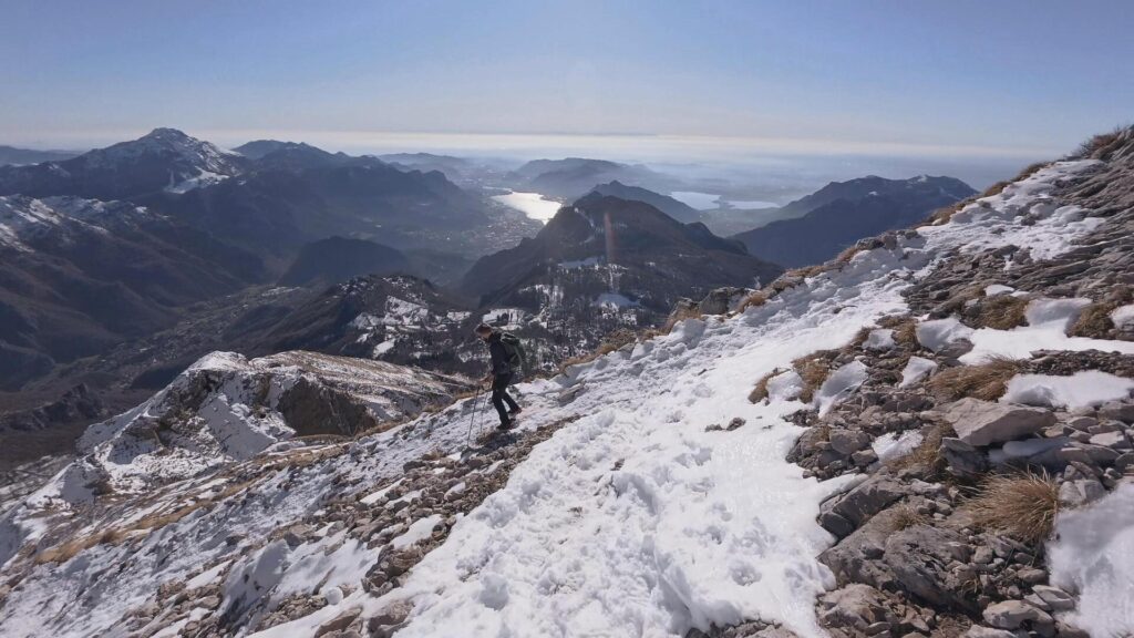 Cresta Cermenati in discesa
