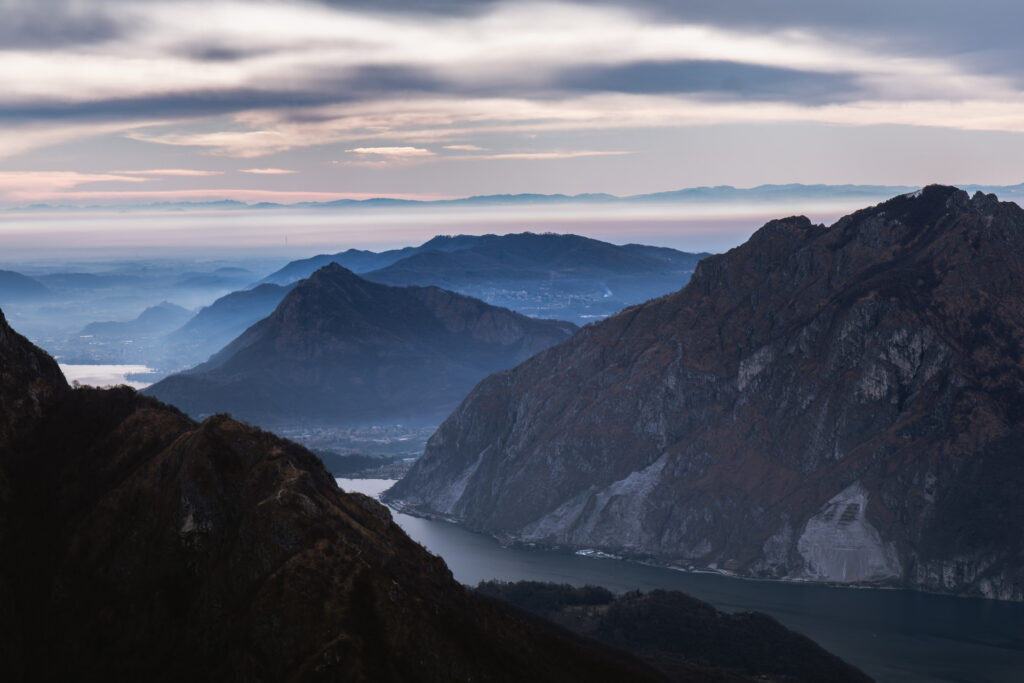 Panorama dalla cima dello Zucco di Sileggio