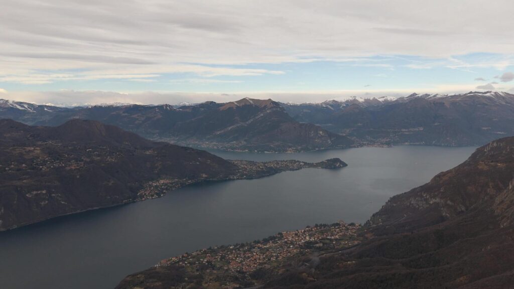 Vista panoramica sul Lago di Como e Bellagio