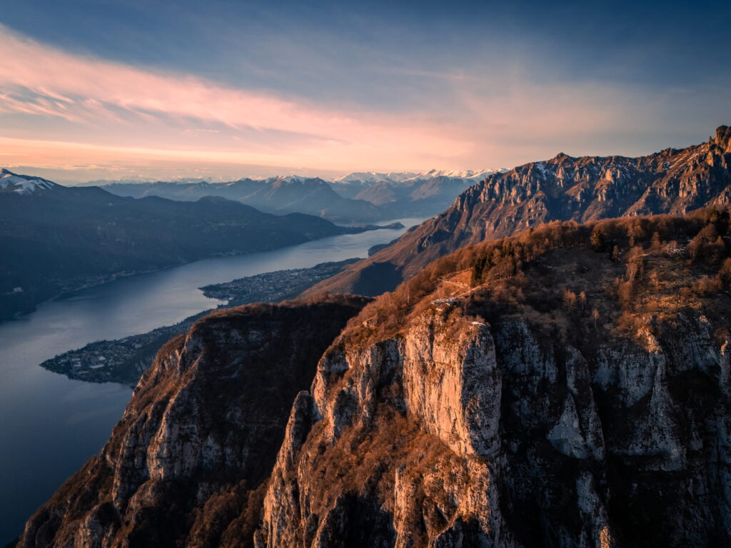 Panorami dal Monte Coltignone al tramonto