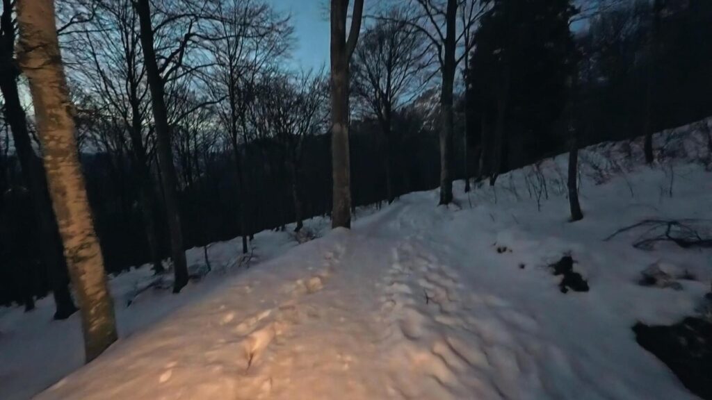 Discesa dal Monte Coltignone