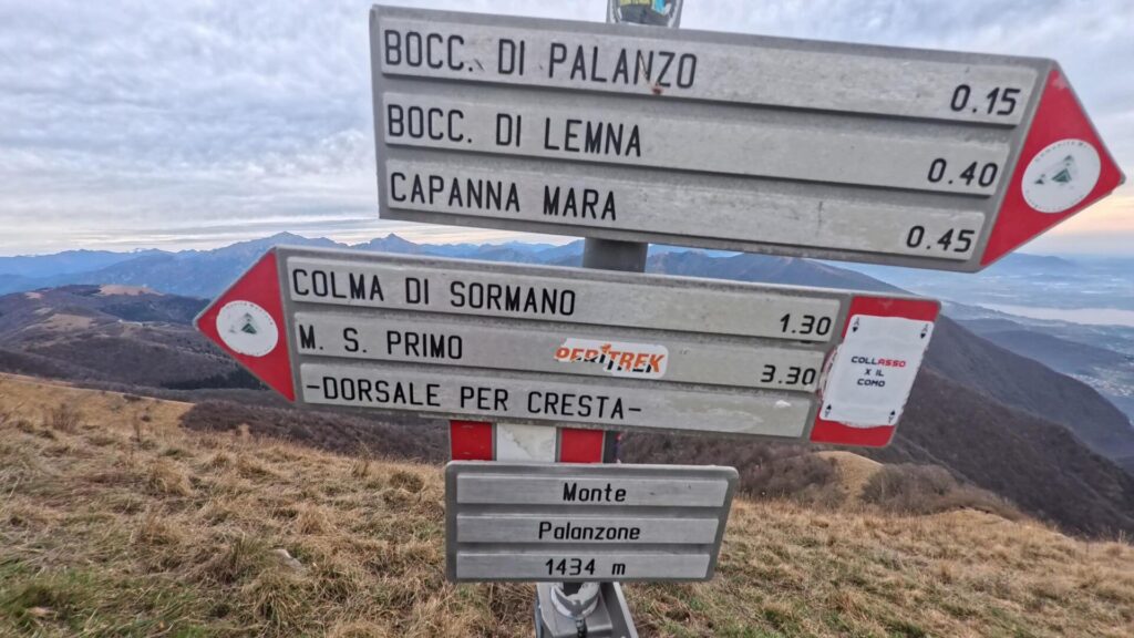 Targa Palanzone e indicazioni sentieri