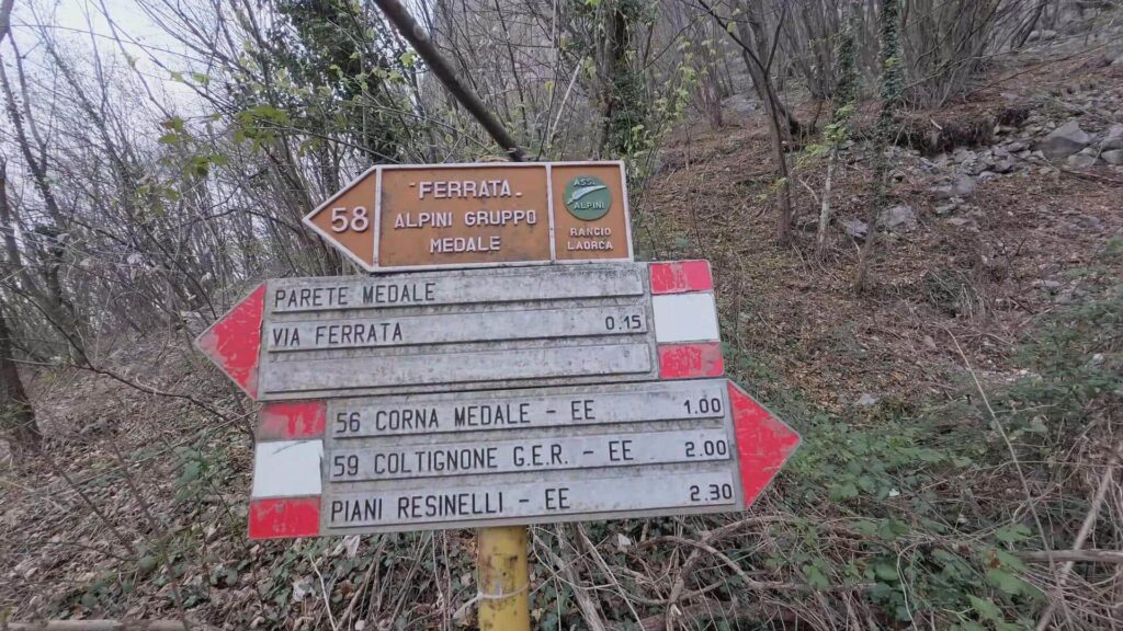 Indicazioni Ferrata Medale