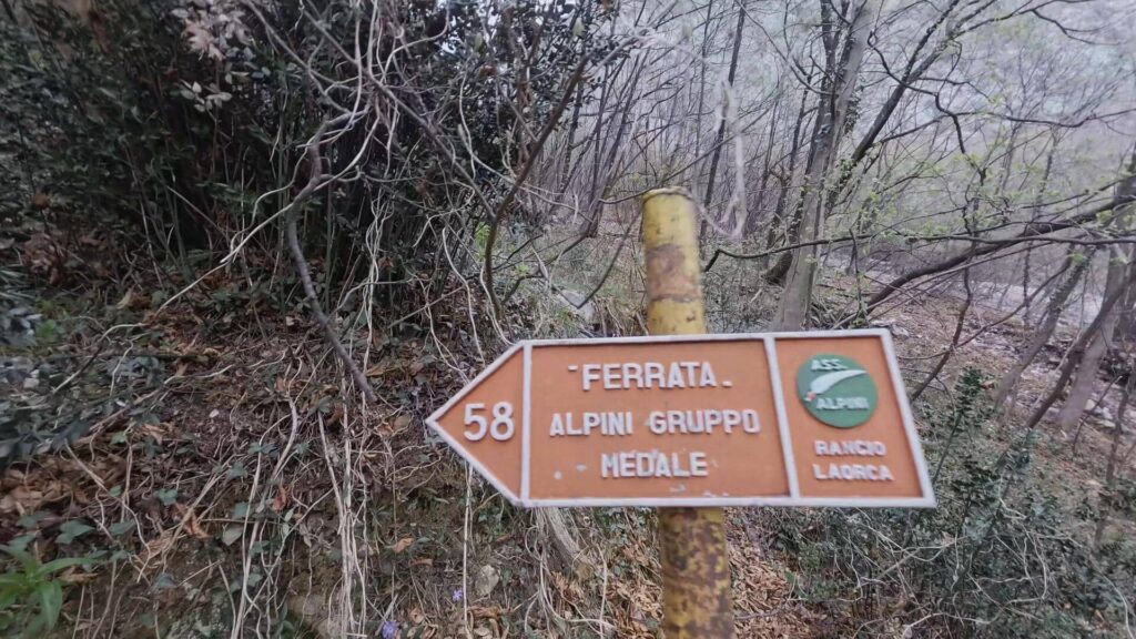 Indicazioni ferrata Medale