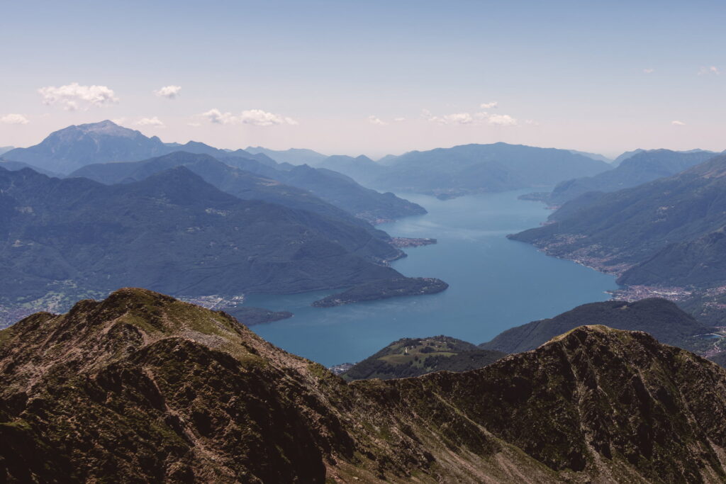foto del panorama sul Lago di Como dal Sasso Canale
