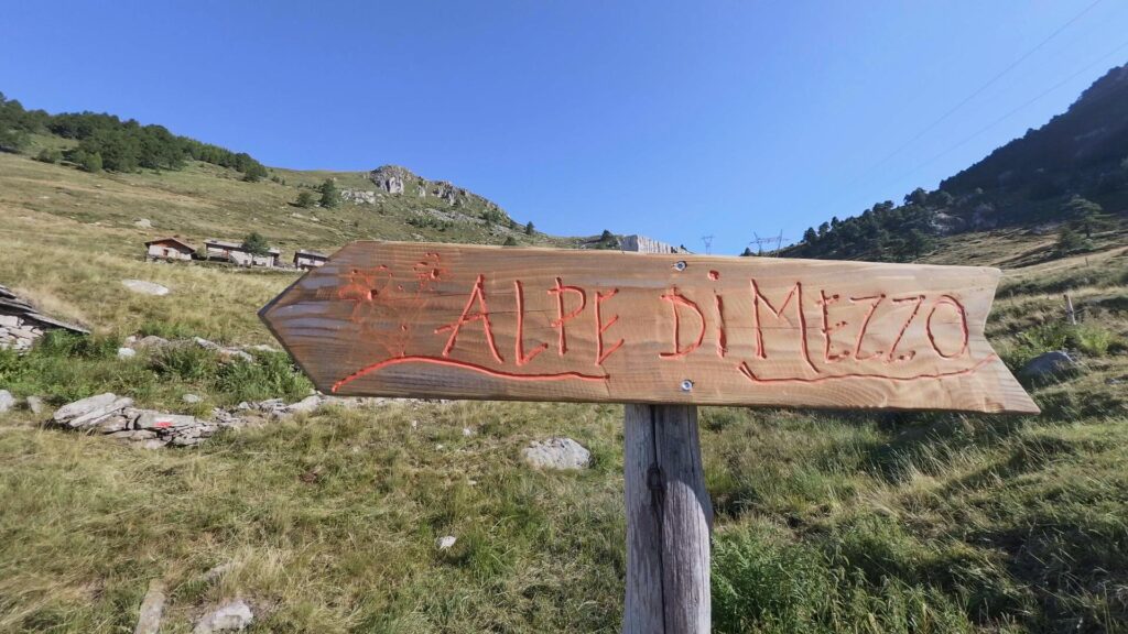 Indicazioni Alpe di Mezzo