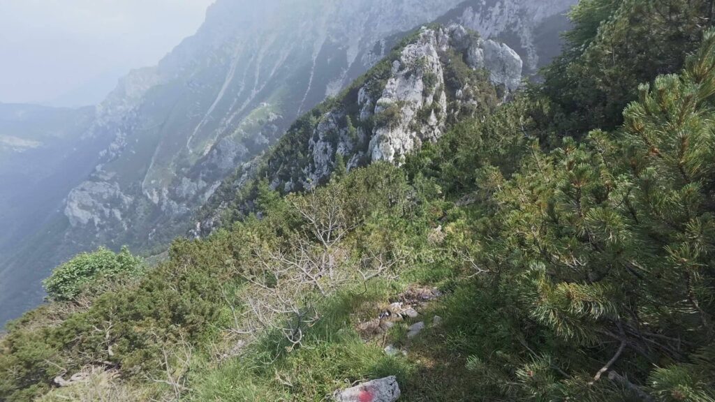 discesa dal Sasso Cavallo