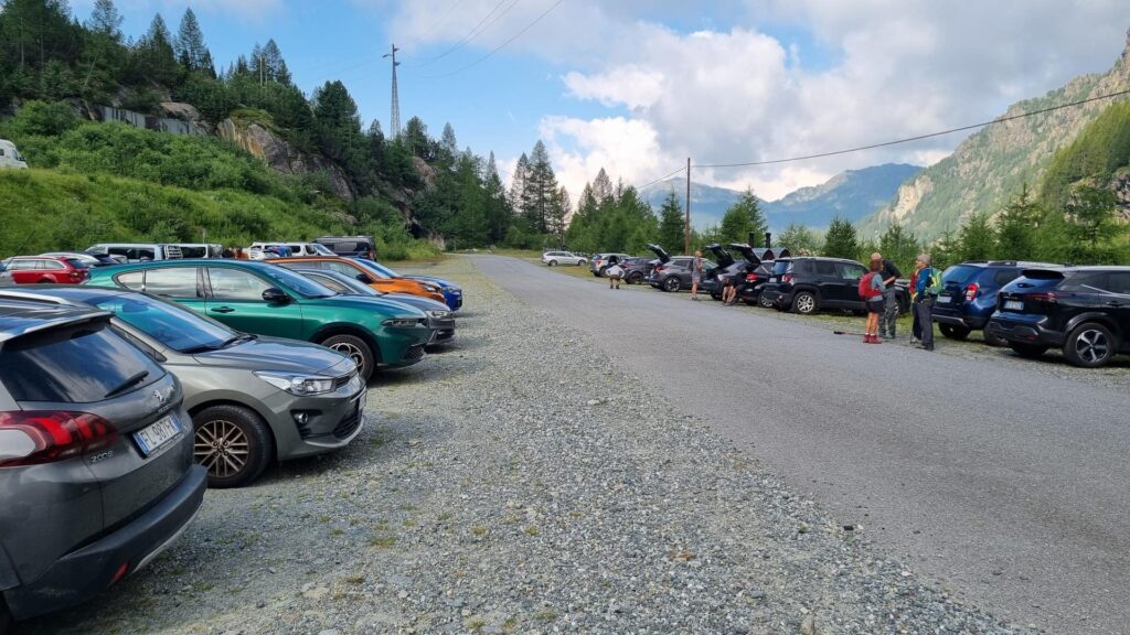 parcheggio diga Alpe Gera